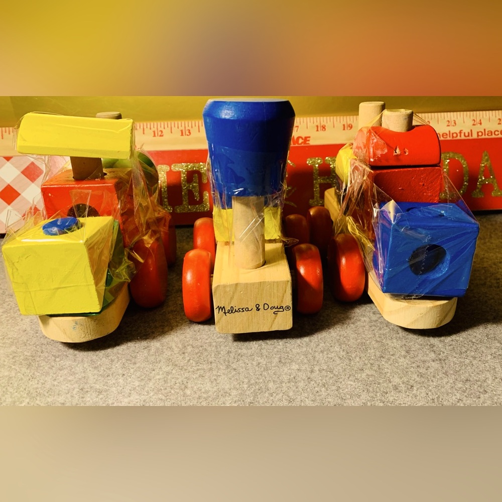 EC LN Melissa & Doug Color Wood Block Classic Toys For Kids 👧👦 set of 3